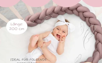 Baby Bettumrandung – Geflochtene Nestchenschlange Bettrolle