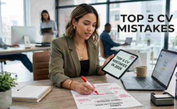 Professional CV with highlighted mistakes and resume improvement tips for 2026